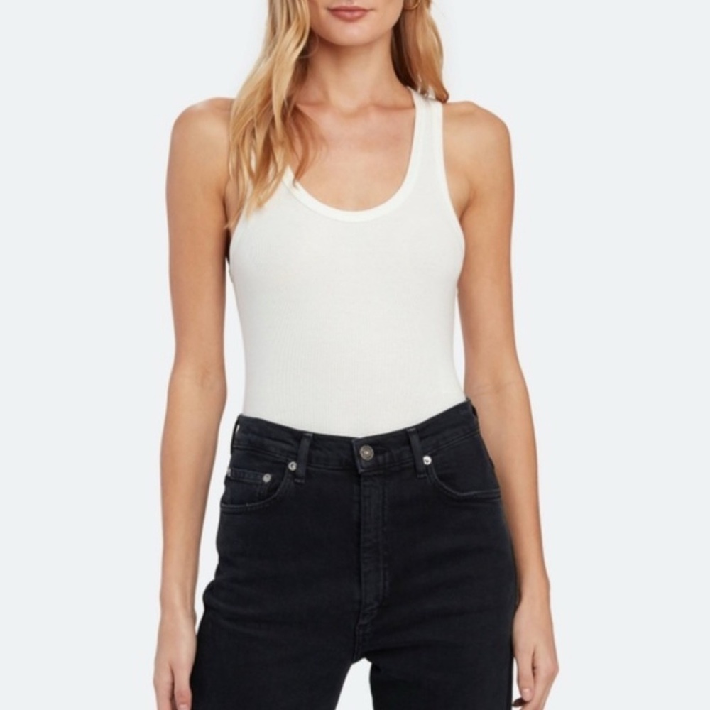 AGOLDE White Rib Tank Bodysuit